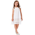 Grace Karin Crianças Crianças Meninas Cap Sleeve Redonda Redonda White Lace Flower Girl Dress CL010443-1